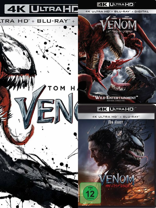 名称：《毒液》三部曲合集 蓝光原盘REMUX [英语] [内封特效字幕]描述：影片列表：【SGNB-069 V2】《毒液：致命守护者 (2018)》4K 蓝光原盘REMUX [国英双语] [内封中英特效字幕]【SGNB-250】《毒液2：屠杀开始 (2021)》4K 杜比视界 蓝光原盘REMUX [英语] [内封中英特效字幕]【SGNB-342 V2】《毒液3：最后一舞 (2024)》4K 蓝光原盘REMUX [国英双语] [内封中英特效字幕]链接：