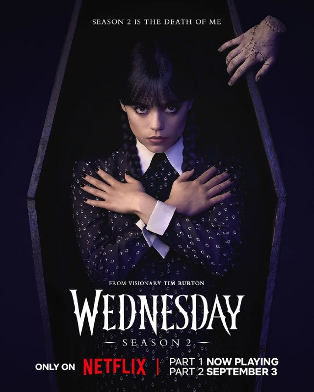 名称：星期三 第二季(2025) WEB-4K-DV-杜比视界  第4集  简繁英字幕描述：星期三·亚当斯（珍娜·奥尔特加饰）回来了