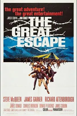 资源的名称：【1963】【4K蓝光原盘+高清MKV版】大逃亡4K REMUX (1963)描述：导演: 约翰·斯特奇斯编剧: 保罗·布里克西尔 / 詹姆斯·克拉韦尔 / 威廉·赖利·伯内特主演: 史蒂夫·麦奎因 / 詹姆斯·加纳 / 理查德·阿滕伯勒 / 詹姆斯·唐纳德 / 查尔斯·布朗森 / 更多...类型: 剧情 / 历史 / 冒险制片国家/地区: 美国语言: 英语 / 德语 / 法语 / 俄语 / 西班牙语上映日期: 1963-07-04(美国)片长: 172分钟又名: 龙虎榜(港) / 第三集中营(台) / 胜利大逃亡 / 绝处逢生 / 胜利逃亡二战期间，德军的战俘营里，每个人都在渴望着自由
