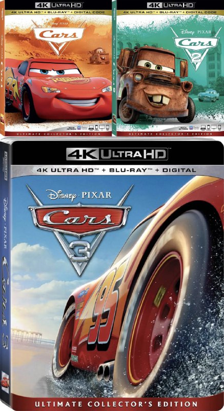 名称：赛车总动员》三部曲合集 蓝光原盘REMUX [英语] [内封特效字幕]描述：这是一部电脑动画动作冒险喜剧系列电影，讲述了闪电麦昆和马特的冒险故事，故事发生在一个完全由拟人化的汽车和其他车辆组成的世界