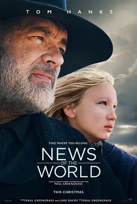 资源的名称：【2020】【4K蓝光原盘+高清MKV版】世界新闻4K REMUX（2020）【7...描述：导演: 保罗·格林格拉斯编剧: 保罗·格林格拉斯 / 卢克·戴维斯 / 波莱特·吉尔斯主演: 汤姆·汉克斯 / 海伦娜·泽格尔 / 伊丽莎白·玛维尔 / 雷·迈克金农 / 梅尔·温宁汉姆 / 更多...类型: 剧情 / 动作 / 西部 / 冒险制片国家/地区: 美国语言: 英语上映日期: 2020-12-25(美国) / 2021-01-15(美国网络)片长: 118分钟又名: 结叛同行(港) / 读报人(台)　故事发生在美国内战结束不久之后，曾经在前线奋勇杀敌的军官基德上尉（汤姆·汉克斯 Tom Hanks 饰）如今成为了一名读报人