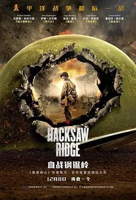 资源的名称：【2016】【4K蓝光原盘+高清MKV版】146 血战钢锯岭4K REMUX（2016...描述：导演: 梅尔·吉布森编剧: 安德鲁·奈特 / 罗伯特·申坎主演: 安德鲁·加菲尔德 / 萨姆·沃辛顿 / 文斯·沃恩 / 雨果·维文 / 卢克·布雷西 / 更多...类型: 剧情 / 传记 / 历史 / 战争制片国家/地区: 澳大利亚 / 美国语言: 英语 / 日语上映日期: 2016-12-08(中国大陆) / 2016-09-04(威尼斯电影节) / 2016-11-04(美国)片长: 139分钟(中国大陆) / 140分钟(美国)又名: 钢锯岭 / 钢铁英雄(台) / The Conscientious Objector1945年，第二次世界大战接近尾声，作为邪 ....社区链接：点击查看隐藏信息：点击查看🏷 文件类型：#4K原盘 👨🏼‍🚀 分享来源：用户链接