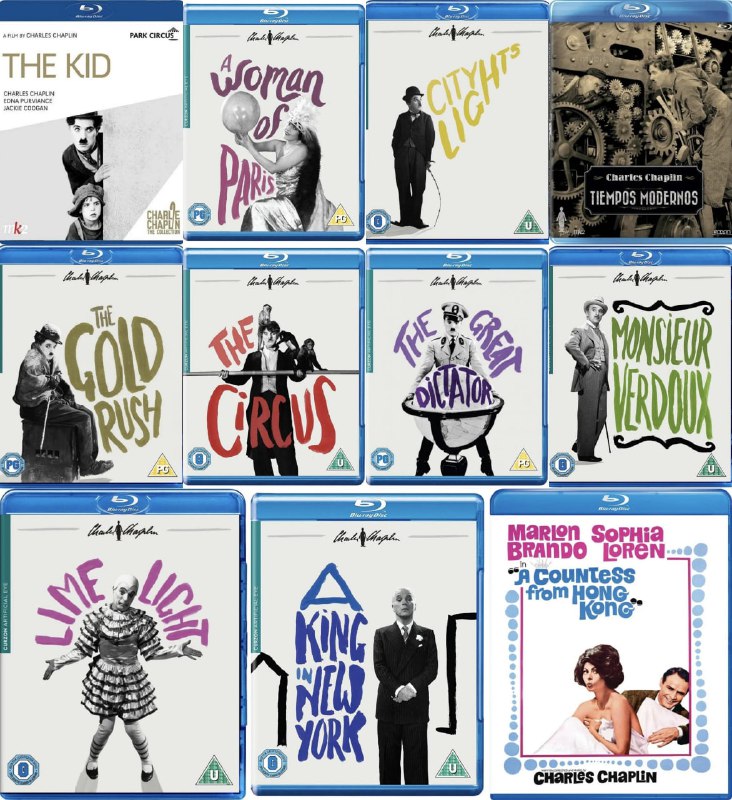 名称：《卓别林默片经典》十一部曲合集 蓝光原盘REMUX [英语] [内封特效字幕] [仅含长篇作品/短片未收录]描述：本合集收录了喜剧大师查理·卓别林亲自执导的11部默片长篇经典，以蓝光原盘REMUX技术修复，还原黑白胶片质感，搭配卓别林本人创作的原始钢琴配乐，并内封精心制作的简体中文特效字幕