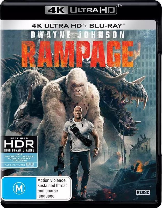 名称：【SGNB-049】《狂暴巨兽 (2018)》4K 杜比视界 蓝光原盘REMUX [国英双语] [内封中英特效字幕]描述：巨石强森饰演的灵长类动物学家一直与人类保持距离, 却跟极为聪明的银背大猩猩乔治有着深厚的感情