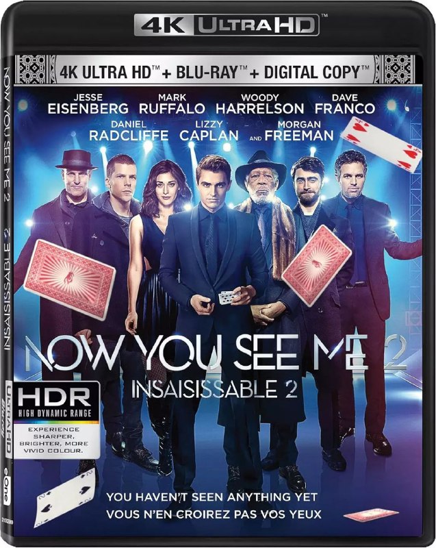 名称：【SGNB-008】《惊天魔盗团2 (2016)》4K 蓝光原盘REMUX [国英双语] [内封中英特效字幕]描述：四骑士重新聚首，借一场大秀意图揭穿一位科技大亨的不义之举，不料行动失败