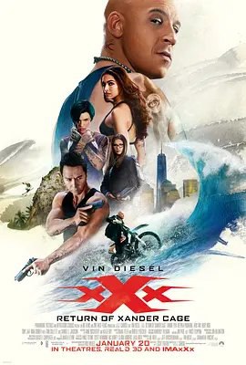 资源的名称：【2017】【4K蓝光原盘+高清MKV版】极限特工3：终极回归4K REM...描述：导演: D·J·卡卢索编剧: F·斯科特·弗雷泽 / 里奇·威尔克斯主演: 范·迪塞尔 / 甄子丹 / 迪皮卡·帕度柯妮 / 吴亦凡 / 鲁比·罗丝 / 更多...类型: 动作 / 冒险制片国 ....💬️隐藏信息：点击查看🏷 文件类型：#4K原盘 🔗社区链接：点击查看👨🏼‍🚀 分享来源：用户链接