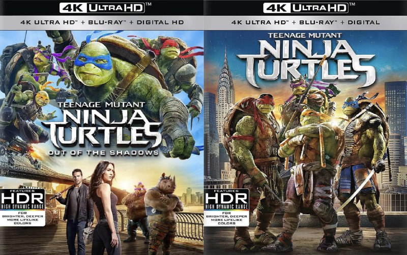 名称：《新忍者神龟》两部曲合集 蓝光原盘REMUX [真人版] [国英双语] [内封特效字幕]描述：一部美国超级英雄系列电影，根据凯文·伊斯曼和彼得·莱尔德创作的同名虚构超级英雄团队改编